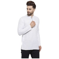 Picture of Pavan Fashion Cotton Regular Fit Solid Short Kurta, ALSI940159, White