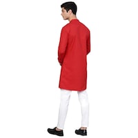 Picture of See Design Cotton Regular Fit Solid Kurta, ALSI939774, Red