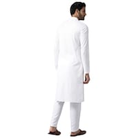 Picture of See Design Cotton Regular Fit Embroidered Kurta, ALSI939785, White