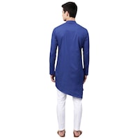 Picture of See Design Cotton Regular Fit Solid Straight Kurta, ALSI939778, Royal Blue