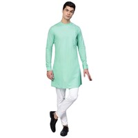 Picture of See Design Cotton Regular Fit Solid Kurta, ALSI939776, Green