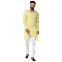 Picture of See Design Cotton Regular Fit Solid Kurta, ALSI939781, Yellow