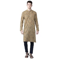 Picture of See Design Cotton Regular Fit Printed Straight Kurta, ALSI939793, S, Multicolor