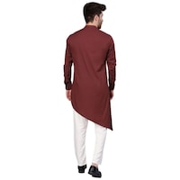 Picture of See Design Cotton Regular Fit Solid Kurta, ALSI940953, Maroon