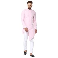 Picture of See Design Cotton Regular Fit Solid Kurta, ALSI939790, XL, Light Pink