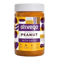 Orivego Organic Smooth Peanut Butter with Dates - 190G