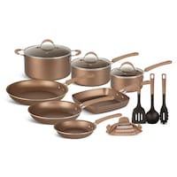 Picture of Edenberg Cookware & Bakeware Set, Light Copper, Set of 20