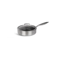Picture of Edenberg Non Stick Stainless Steel Deep Fry Pan with Lid, 24cm
