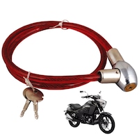Picture of Ramanta Stainless Steel Helmet Cable Lock, Suzuki, Red