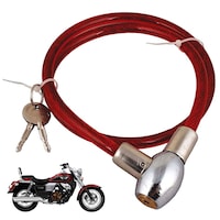 Picture of Ramanta Stainless Steel Helmet Cable Lock, UM Bike, Red