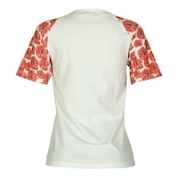 Picture of Gatsby T-Shirt with Flower Prints On Sleeve, White