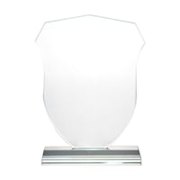 BYFT Shield Shaped Crystal Awards Set, Transparent