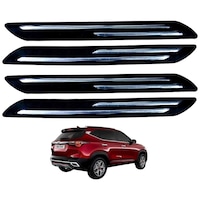 Picture of Kozdiko Double Chrome Bumper Protector for Cars, Set of 4, Black