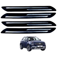 Picture of Kozdiko Double Chrome Bumper Protector for Hyundai Venue 2019, Set of 4, Black