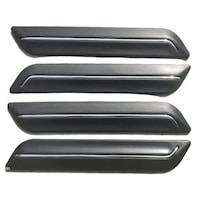 Picture of Feelitson Car Bumper Protector Silver Line for All Cars, Set of 4, Black