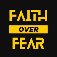 BYFT Faith Over Fear Printed Round Neck T-Shirt