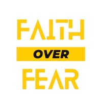 BYFT Faith Over Fear Printed Polo Neck T-Shirt