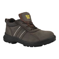 Miller Action Nubuck Leather Safety Shoes, MLRM, Brown