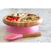 Avanchy Bamboo Suction Classic Plate & Spoon