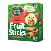 Mother Earth Apple & Strawberry Fruit Sticks, 152g