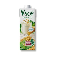 V-Soy Original Soya Bean Milk, 1L - Carton of 12