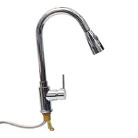 Haisheng Brass Kitchen Sink Mixer, HS-D417, Shiny Silver