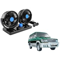 Kozdiko Electric Car Fan for Dashboard for Toyota Qualis, KZDO393273, Small, Black