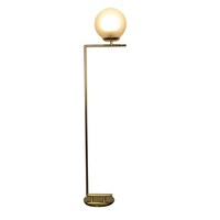 Contempo Finish Floor Lamp, Metal Brass