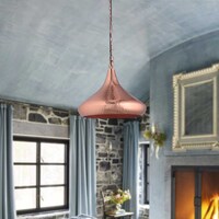 Picture of Textured Metal Pendant Light with Chain