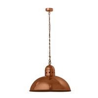 Metal Pendant Light with Chain, Copper