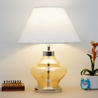 Picture of Arnie Amber Tinted Glass Table Lamp