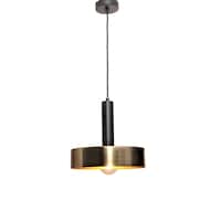 Giada Dual Hanging Light, Matte Black & Brass