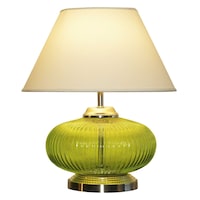 Maloto Green Luster & Nickel Finish Table Lamp, TABGM2792