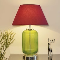 Maloto Green Nickel Finish Table Lamp