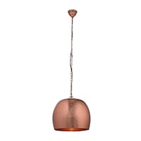 Textured Metal Pendant Light with Chain