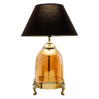 Serenity Amber Glass Table Lamp