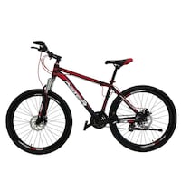 Aster Mountain Bike, GT-222, TSZ-525, 24inch, Black & Red