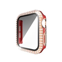 Caviar Crystal Diamonds Protective Cover for Apple Watch 7 & 6, CrystalRed
