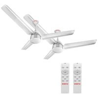Kimatasu Ceiling Fan with LED and Remote Control, Vayu, 27 Watt, Pack of 2