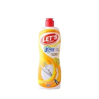 Let's Clean Triple Active Lemon Dishwashing Liquid, 500ml - Carton of 12