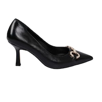 Picture of Milano Leather High Heel Pointy Toe Shoe with Crystal, 8cm