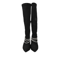 Picture of Milano Suede Leather High Heel Pointed Zipper Knee Boots, 9.5cm