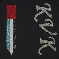 KVK Uae Flag Design Rineshine Hotfix Stone T-Shirt, Multicolor