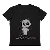 Picture of KVK Panda & Writting Design Rineshine Hotfix Stone T-Shirt, Black