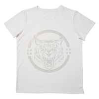 Picture of KVK Tiger Design Rineshine Hotfix Stone T-Shirt, White