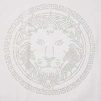 Picture of KVK Lion & Versace Design Rineshine Hotfix Stone T-Shirt, White
