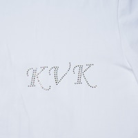 Picture of KVK Logo Design Rineshine Hotfix Stone T-Shirt, White