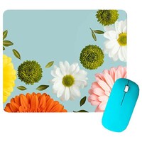 Flowers Printed Mouse Pad, Multicolour