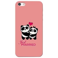 Picture of Just Married Panda Printed Mobile Cover, Apple iPhone 5s, Pink