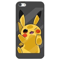 Picture of Pikachu Printed Mobile Cover, Apple iPhone 5s, Grey & Yellow